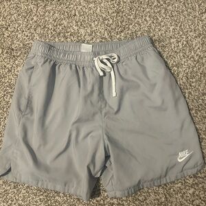 Nike men’s shorts - grey/silver. Medium